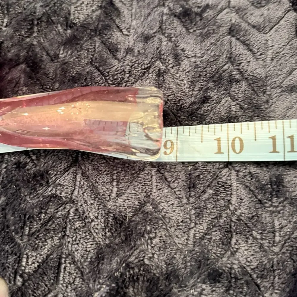 Michael Hudson Candle Holder Pink Art Glass Twisted Wavy (can Interlock) MCM
